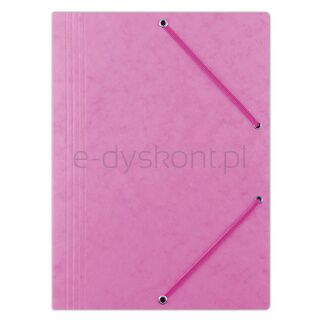 Donau Teczka z gumką preszpan, A4, 390gsm, 3-skrz., różowa