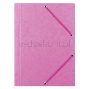 Donau Teczka z gumką preszpan, A4, 390gsm, 3-skrz., różowa