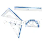 Zestaw Geometryczny Keyroad, Z Linijką 20Cm, Plastikowy, Transparentny - 2