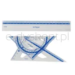Zestaw Geometryczny Keyroad, Z Linijką 20Cm, Plastikowy, Transparentny - 3