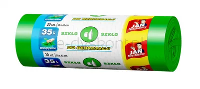 Jan Niezbędny Worki na śmieci  do segregacji, easy pack, 35l, 20szt., zielone