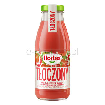 Hortex sok tłoczony z jabłek i czerwonych porzeczek, naturalnie mętny, nie z koncentratu butelka szklana 250ml