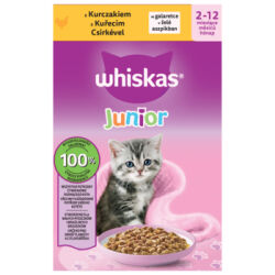 Whiskas Junior 2-12 miesięcy Mokra karma z kurczakiem 85 g
