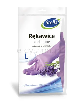 Rękawice Kuchenne Stella, Zapach Lawendy, Rozmiar L, Lawendowy