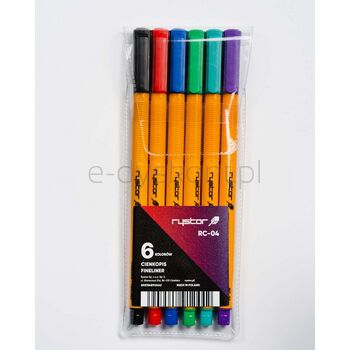 Rystor Cienkopis RC-04 6sztuk etui