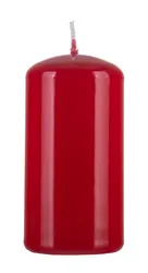 Świeca słupek DONAU HOME Standard Gloss, 50x100mm, czerwony