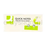 Q-Connect Bloczek Samoprzylepny 100% Recycled, 38X51Mm, 3X100 Kart., Żółty  - 2