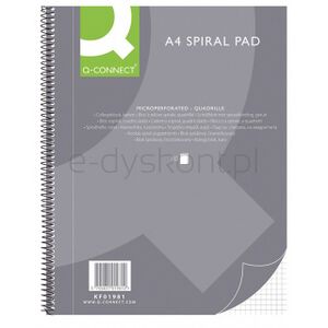 Q-Connect Kołonotatnik A4, w kratkę, 80 kart., 70gsm, perforacja