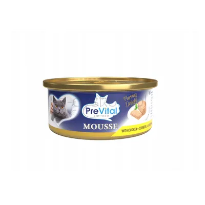 PreVital mini puszka - Mus dla dorosłych kotów z kurczakiem 85g