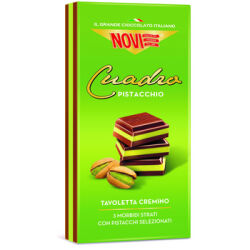 Novi Tavoletta Cuadro Pistacchio - czekolada z nadzieniem pistacjowym 110 g