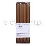 Donau HOME Świeca stołowa długa ryflowana 25x300 mm, 4 szt., karmelowa - 2