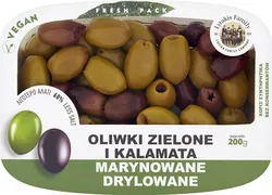 Lyrakis Family Oliwki Zielone I Kalamata Marynowane - Drylowane / Fresh Pack 200G