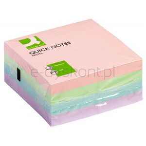 Q-Connect Kostka samoprzylepna 76x76mm, 1x400 kart., pastelowa