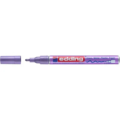 Marker Olejowy Połyskujący E-751 Edding, 1-2 Mm, Fioletowy Metaliczny