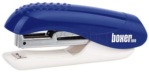 ICO Boxer Zszywacz 100, zszywa 10 kartek, niebieski