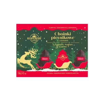 Kopernik Choinki piernikowe w czekoladzie 128g