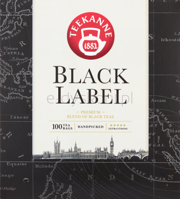 Teekanne Herbata Black Label, Czarna, 100 torebek, 200g