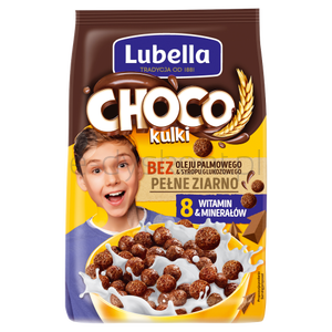 Lubella Mlekołaki Choco Kulki Zbożowe O Smaku Czekoladowym 500 G