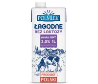 Polmlek Mleko UHT  2%, bez laktozy, 1l
