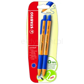 Stabilo długopis POINTorebekALL 2szt. Niebieski