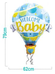 Part Go Balon Welcome Baby, 79cm, 1 szt., niebieski