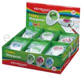 Keyroad Temperówka Cappy, plastikowa, pojedyncza, z gumką, pakowane na displayu, mix kolorów - 2