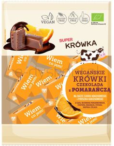 Krówki wegańskie czekolada z pomarańczą BIO 150 g
