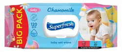 Chusteczki nawilżane dla dzieci SUPERFRESH, z klapką, 120 szt.