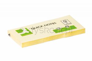 Bloczek samoprzylepny Q-CONNECT, 38x51mm, 3x100 kart., jasnożółty