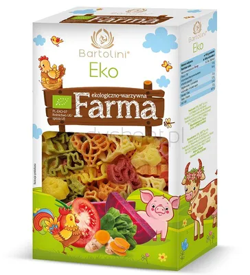 Makaron Eko Farma Zwierzątka Pięciosmakowe Bio 250G