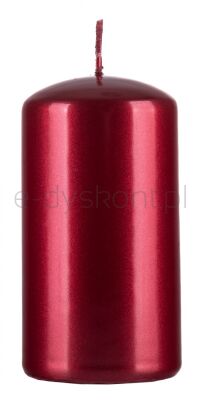 Donau HOME Świeca słupek Standard Lakier, 60x115mm, czerwony metaliczny połysk