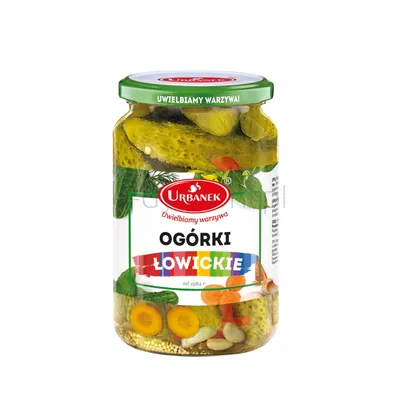 Ogórki łowickie 680g/380g Urbanek