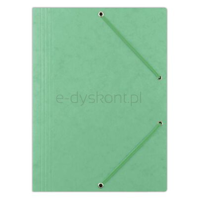 Office Products Teczka Z Gumką, Preszpan, A4, 390Gsm, 3-Skrz., Jasnozielona 