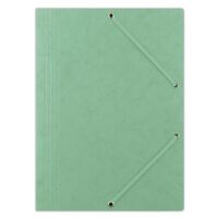 Donau Teczka z gumką preszpan, A4, 390gsm, 3-skrz., zielona [BIURO]