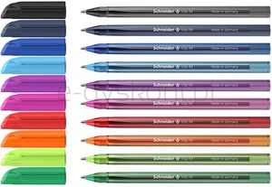 Długopis SCHNEIDER VIZZ, M, 10szt., pudełko z zawieszką, mix kolorów
