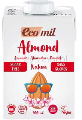Ecomil Napój Migdałowy Bez Cukru Bezgl. Bio 500 Ml
