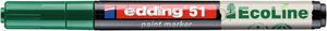 Marker olejowy na bazie wody e-51 EDDING EcoLine, 1-2mm, zielony