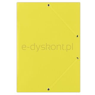 Donau Teczka z gumką karton, A4, 400gsm, 3-skrz., żółta