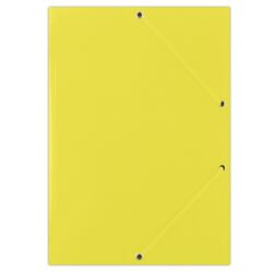 Donau Teczka z gumką karton, A4, 400gsm, 3-skrz., żółta