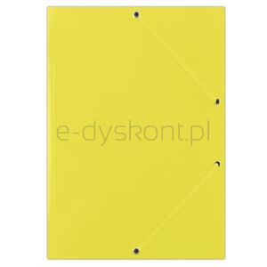 Donau Teczka z gumką karton, A4, 400gsm, 3-skrz., żółta