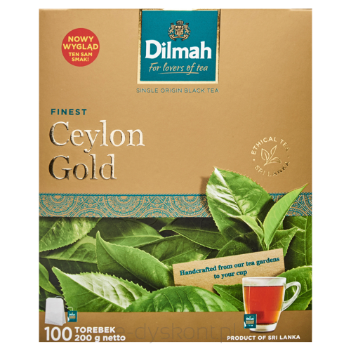 Dilmah Cejlońska Herbata Czarna Gold Klasyczna 200G 100Tb