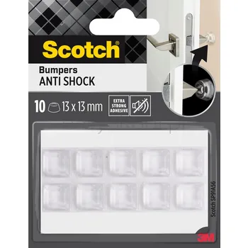 Scotch Odbojniki Wygłuszające, Przezroczyste, 13 X 13 Mm, 10 Szt./Opak.