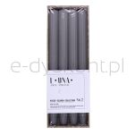 Donau HOME Świeca stołowa długa ryflowana 25X300 Mm, 4 Szt., Szara - 2