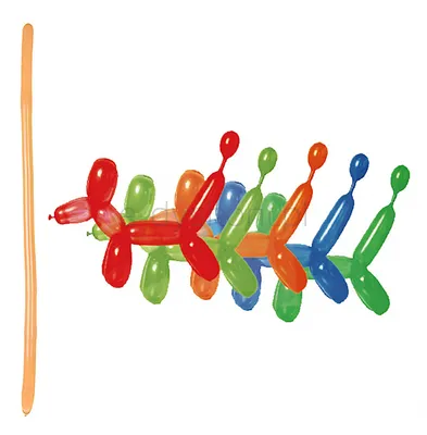 Zestaw balonów Part Go, podłużne, 29cm, 15 szt., mix kolorów