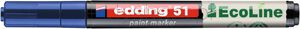 Marker olejowy na bazie wody e-51 EDDING EcoLine, 1-2mm, niebieski