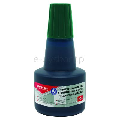 Office Products Tusz Olejowy Do Pieczątek Metalowych 30Ml, Zielony 