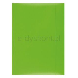Office Products Teczka z gumką, karton, A4, 300gsm, 3-skrz., zielona [BIURO]