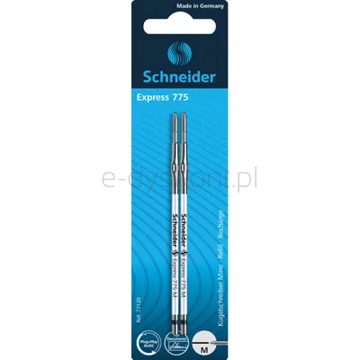 Wkład Do Długopisu Schneider 775, M, 2Szt., Blister, Czarny