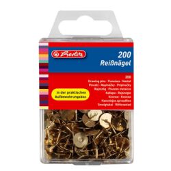 Herlitz Pinezki metalowe 200 sztuk w plastikowym opakowaniu