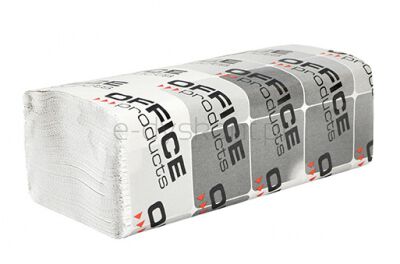 Office Products Ręczniki Składane Zz Makulaturowe Ekonomiczne 1-Warstwowe, 4000 Listków, 20Szt., Białe